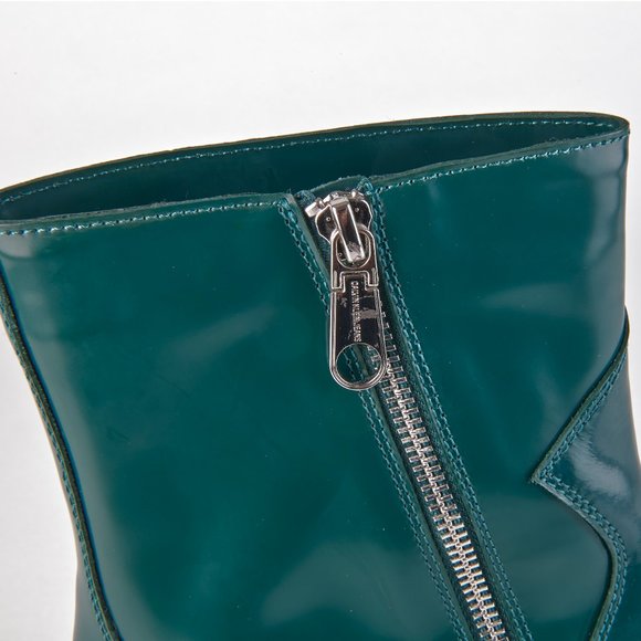 Calvin Klein Jeans Bottle Green "Alden" Box Calf Men's Western Zip Boots NEW! - Picture 10 of 14